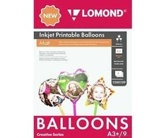 Oro balionai Lomond Inkjet Printable Baloons rašaliniams sp. A3+, 9 lapų (Ball/Heart/Star) dvipusis