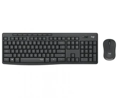 Pelė Logitech MK295 Silent Wireless Combo Belaidė klaviatūra, US Int, Graphite (SPEC)