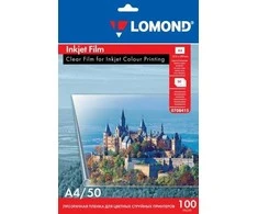 Poliesterio plėvelė Lomond PET Film rašaliniams sp. Skaidri A4, 50 lapų