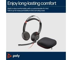 Hewlett Packard (HP) Poly Blackwire 5220 Stereo USB-C Ausinės +3.5mm Plug +USB-C/A Adapteris (207576-201)