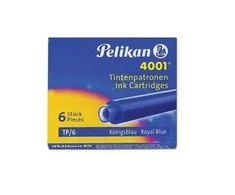 Rašalo kapsulės Pelikan TP/6, trumpos, mėlynos (6 vnt.) 1223-012