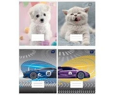Sąsiuvinis 12 lapų langeliais 12# I lOVE PETS