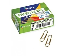 Sąvaržėlės Forpus, geltono metalo, 26mm, apvalios (100)