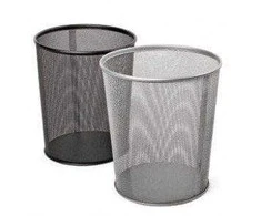 Šiukšlių dėžė Forpus, 12l, juoda, perforuoto metalo