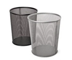 Šiukšlių dėžė Forpus, 12l, juoda, perforuoto metalo