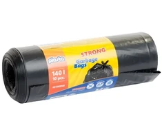 Šiukšlių maišai Plasta, 140 L, 10 vnt, 40 µm, Juoda