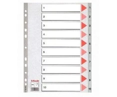 Skiriamieji lapai ESSELTE, 1-10, A4, PP
