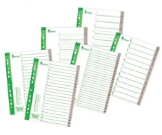 Forpus Plastikiniai skiriamieji lapai 1-12, A4