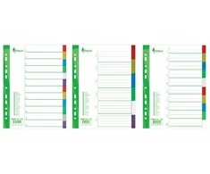 Skiriamieji lapai Forpus, A4, 1-6 spalvos, plastikiniai