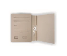 Aplankas SMLT, archyvinis, A4 2cm, 400g, su 2 raišteliais, su spauda, rudas, kartoninis