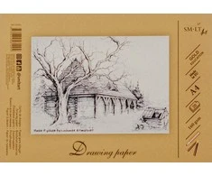 Smiltainis Braižybos ir piešimo popierius SMLT A4, 160 g/m2, 20 lapų, klijuotas