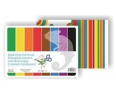Kartonas SMLT, A4, 190 g, spalvotas, 8 lapai , vienpusis