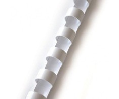 Spiralė įrišimui Forpus plastikinė 8 mm, balta (100 vnt.)