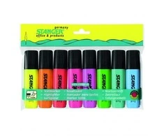 Stanger Teksto žymekliai 1-5 mm, 8 spalvų rinkinys 033347