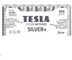 Baterijos Tesla AAA Sidabrinis+ Alkaline LR03 1150 mAh (24 vnt) (13032410)