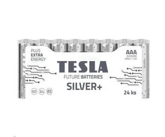 Baterijos Tesla AAA Sidabrinis+ Alkaline LR03 1150 mAh (24 vnt) (13032410)