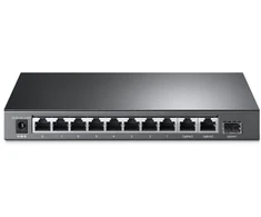 TP-Link 8-Port 10/100Mbps + 3-Port Gigabit Desktop Šakotuvas su 8-Port PoE+