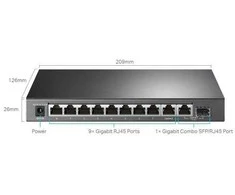 Šakotuvas TP-Link TL-SG1210MPE 10 prievadų gigabito „Easy Smart“ šakotukas su 8 prievadų „PoE+“