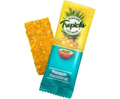 Tropicks Džiovintų ananasų, pasiflorų batonėlis, 20 g