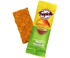 Tropicks Džiovintų mangų, pasiflorų batonėlis, 20 g
