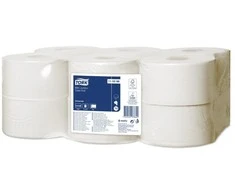 Tualetinis popierius Tork Universal Mini Jumbo T2, 2 sl., 9,1cm x 150m, balta sp. 12 vnt