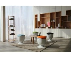 Up Up Seul ergonominė balansinė kėdė Juoda, D47 Mėlynas audinys
