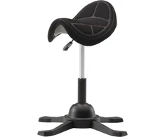 Up Up Toronto ergonominė balansinė kėdė Juoda, Juodas audinys, ilgesnis dujinis keltuvas