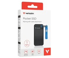 Kietasis diskas Verbatim diskas SSD 1TB - raktų pakabukas su laidu USB 3.2 gen.2 juodos ir mėlynos spalvos 32191