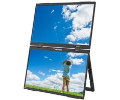 Verbatim 32403 Dual Nešiojamas monitorius 15.6'' × 2 IPS FHD 1920x1080 10ms 250cd/m2 60Hz, Juoda