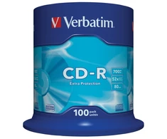 Verbatim 43411 CD-R 700MB 52X Extra Protection Surface diskai (100 vnt pakuotėje)