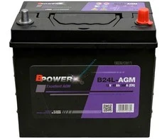 BPOWER B24L-AGM 45Ah 380A (EN) akumuliatorius