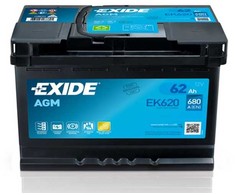 EXIDE EK620 62Ah 680A (EN) AGM akumuliatorius