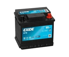 EXIDE EL550 EFB 55Ah 480A (EN) 12V akumuliatorius