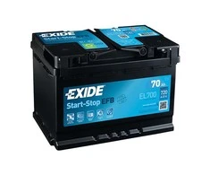 EXIDE EL700 EFB 70Ah 720A (EN) 12V akumuliatorius