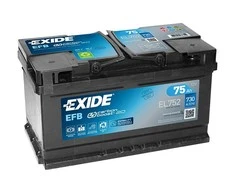 EXIDE EL752 EFB 75Ah 730A (EN) 12V akumuliatorius