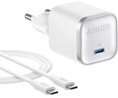 Įkroviklis Anker Nano 45W USB-C (baltas) su 1.8m kabeliu
