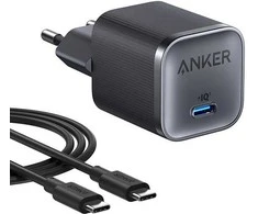 Įkroviklis Anker Nano 45W USB-C (juodas) su 1.8m kabeliu