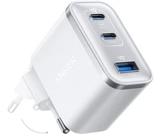 Įkroviklis Anker Nano (70W, 3 lizdai) baltas su 1,5 m. USB-C kabeliu