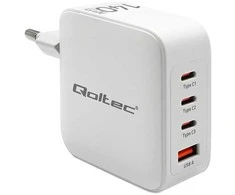 Įkroviklis Qoltec GaN (51828) 140W USB-C / USB (baltas)