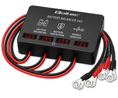 Qoltec (51079) įtampos balansyras 48V, 4 × 12V, 10A – LiFePO4, AGM ir GEL akumuliatoriams