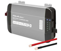 Qoltec Smart Monolith įkroviklis (51957) 12V, 50A skirtas LiFePO4, AGM, GEL, SLA akumuliatoriams