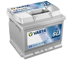 VARTA Sidabrinis Dynamic C6 (552401052) 52Ah akumuliatorius