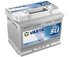 VARTA Sidabrinis Dynamic D15 (563400061) 63Ah akumuliatorius