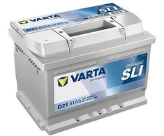 VARTA Sidabrinis Dynamic D21 (561400060) 61Ah akumuliatorius