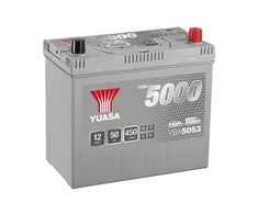 YUASA YBX5053 Sidabrinis 50Ah 450A (EN) akumuliatorius
