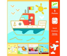 Djeco piešimo trafaretai - Transportas