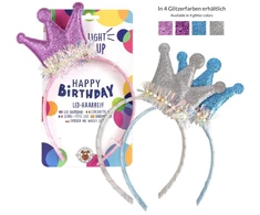 Trendhaus Birthday Fun - Plaukų lankelis su LED šviesa (1 vnt., 4 dizainai)