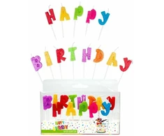 Trendhaus Birthday Fun - Žvakutės su blizgučiais - Happy Birthday!