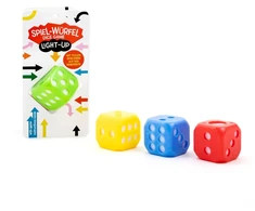 Trendhaus Design&amp;Art - Žaidimų kauliukas su šviesa - 4 cm (1 vnt., 4 dizainai)