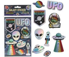 Trendhaus Space Adventure - Holografinių lipdukų rinkinys – Galaktika (9 vnt.)